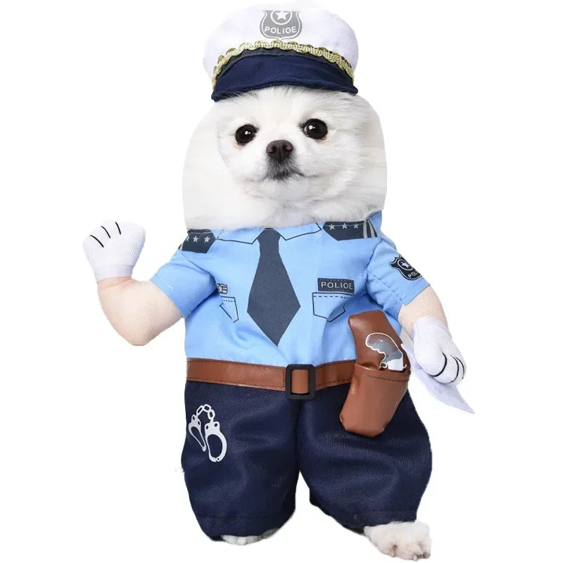 Halloween Stuffed-Body Pet Costume with Wig Hat
