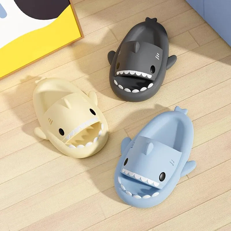 Shark Slippers – Soft Cloud Slides for Women & Men | Indoor/Outdoor EVA Mules | Beach & Bathroom Sandals