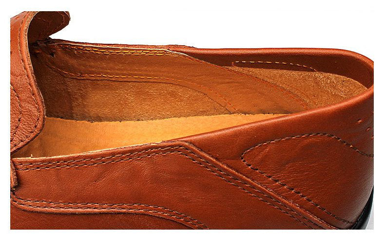 Men’s Genuine Leather Loafers – Italian-Style Breathable Slip-On Dress Shoes | Casual & Formal Fit, Plus Sizes