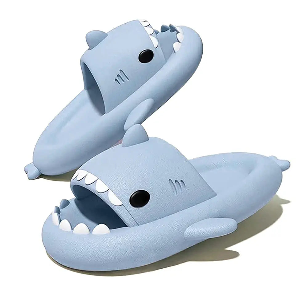 Shark Slides – Cloud Slippers for Men & Women | Summer Open-Toe Sandals | Anti-Slip Casual Beach, Pool & Shower Shoes