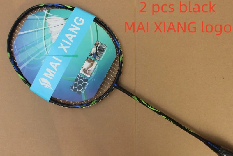 2PCS MAI XIANG-N11 Professional Badminton Rackets – 30 LBS Nano Carbon, High-End Offensive Racquets for Advanced Players