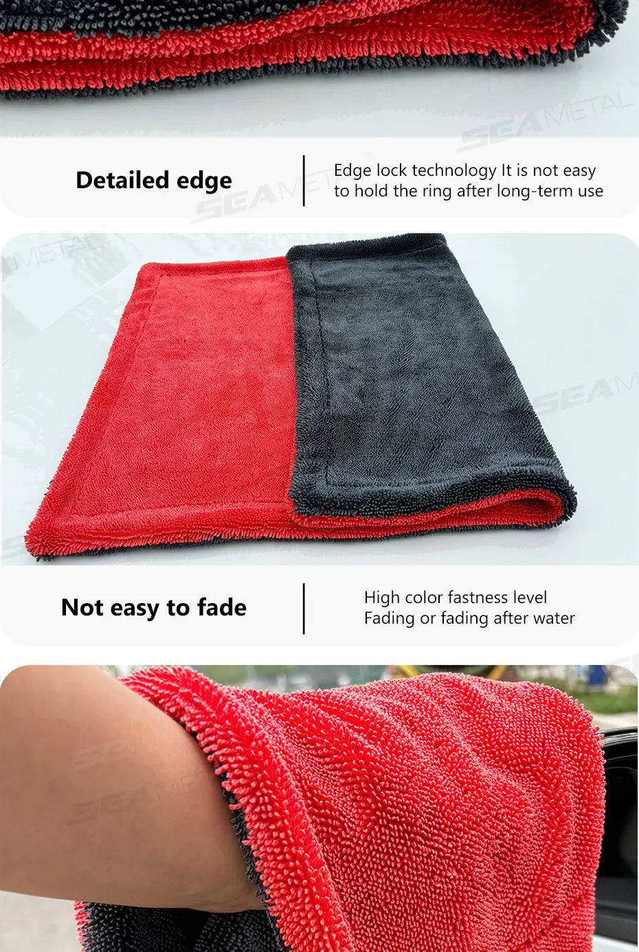 Heavy-Duty Microfiber Car Drying Towel 1200 GSM