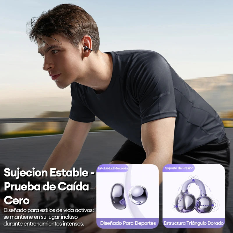 Lenovo LE302 Wireless Bluetooth 6.0 Clip-On Earbuds with HiFi Stereo Sound and Long Battery Life