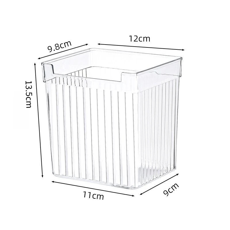 3-Piece Clear Refrigerator Organizer Bins – Food & Seasoning Storage Boxes for Kitchen and Fridge Organization