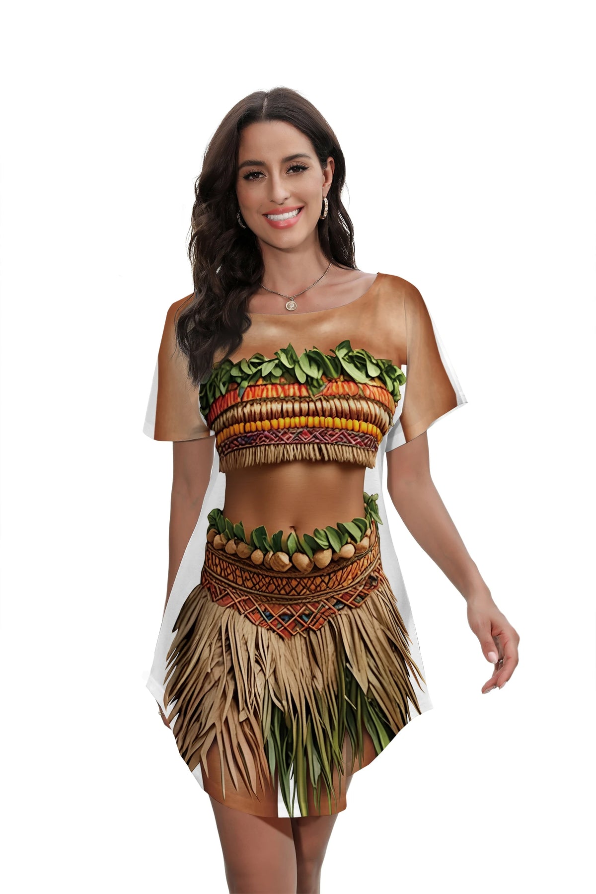 Tropical Hawaiian Cover-Up Dress for Women