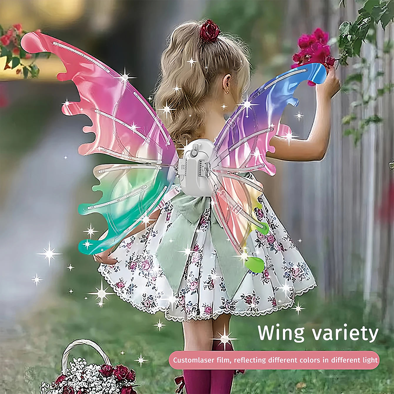 Light-Up Butterfly Fairy Wings with Music – LED Angel Costume Wings Toy Gift
