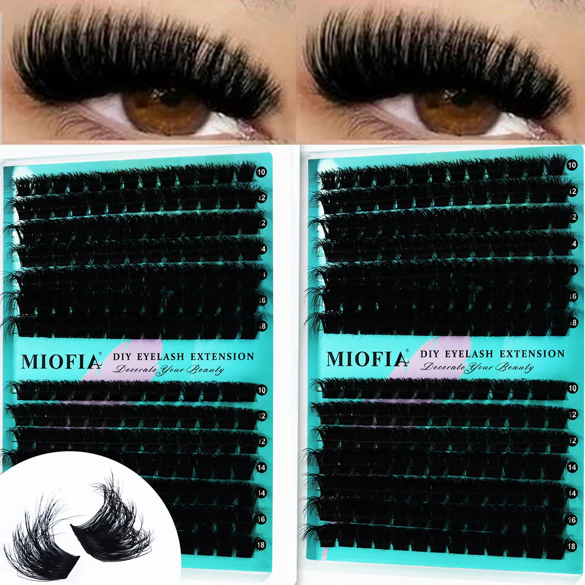 Mixed-Length Cluster False Eyelashes