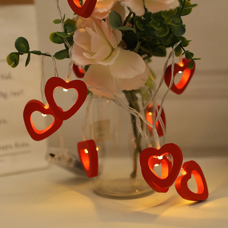 10 LED Heart String Lights – Decorative Garland for Valentine’s Day, Weddings, Birthdays, and Home