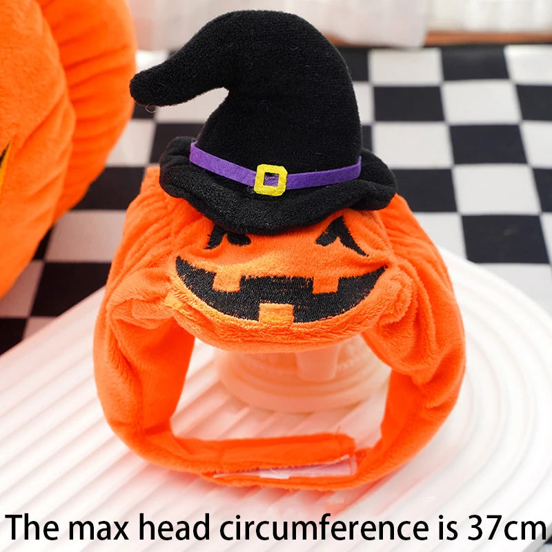 🎃 Halloween Dog Costume – Funny Pumpkin Lantern Outfit with Hat | Cute Two-Legged Pet Jacket for Dogs & Cats