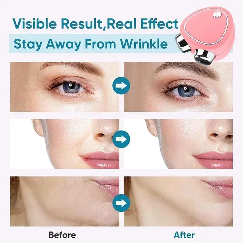 Mini Facial Massage Beauty Device – Portable USB Rechargeable | Anti-Wrinkle, Skin Tightening, Face Lifting & Firming Tool for Daily Skincare