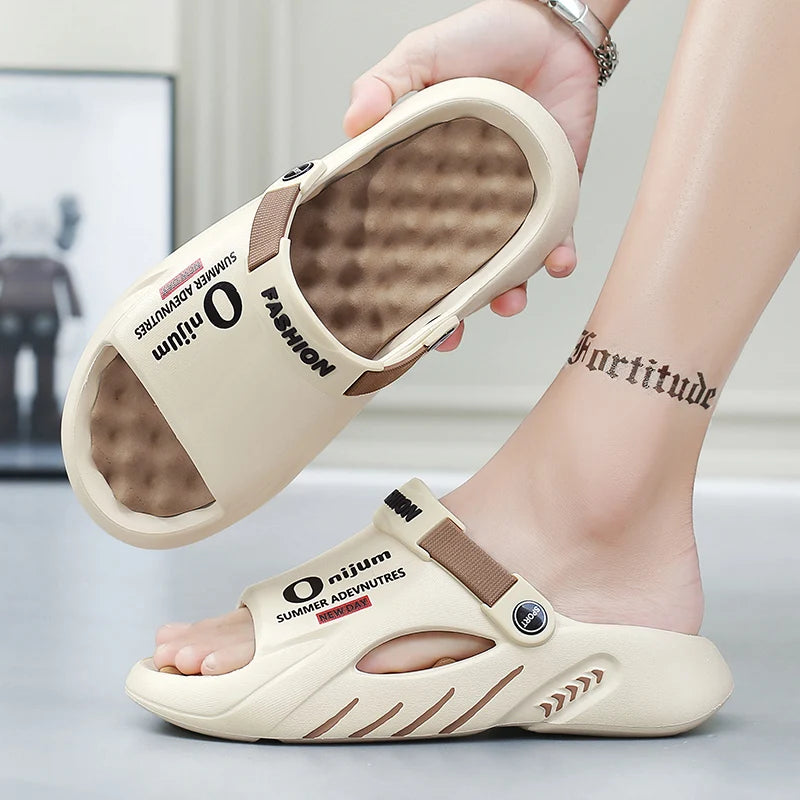 Men's EVA Platform Slides — Soft-Sole Sandals for Indoor & Outdoor Wear