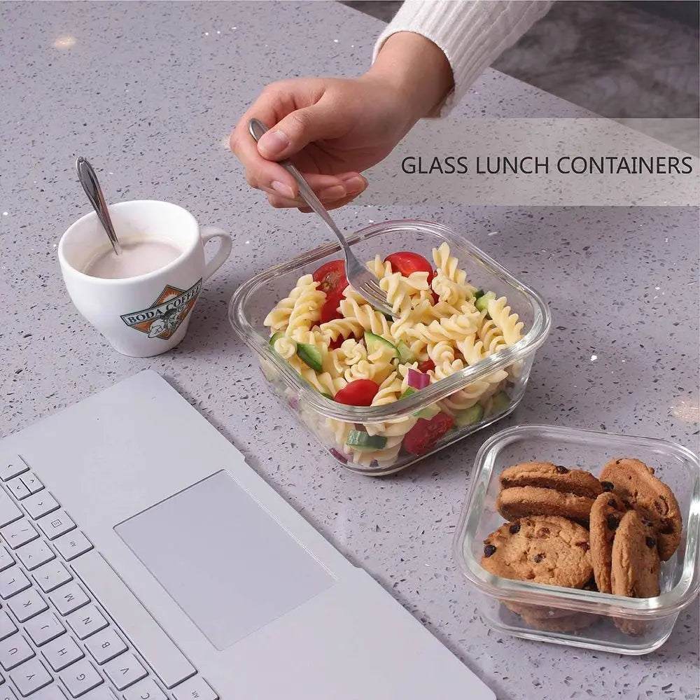 18-Piece Glass Meal Prep Containers with Leak-Proof Lids – BPA-Free Food Storage Set