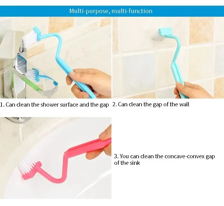Toilet Cleaning Brush with S-Shaped Curved Handle – Corner & Edge Scrubber for Bathroom Cleaning