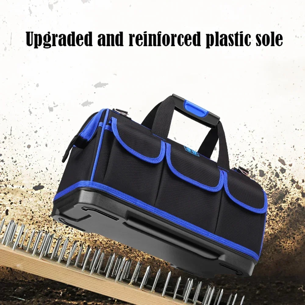 Large Oxford Cloth Tool Bag, Thickened Heavy-Duty Multi-Functional Tool Organizer for Electricians, Carpenters & Repairs
