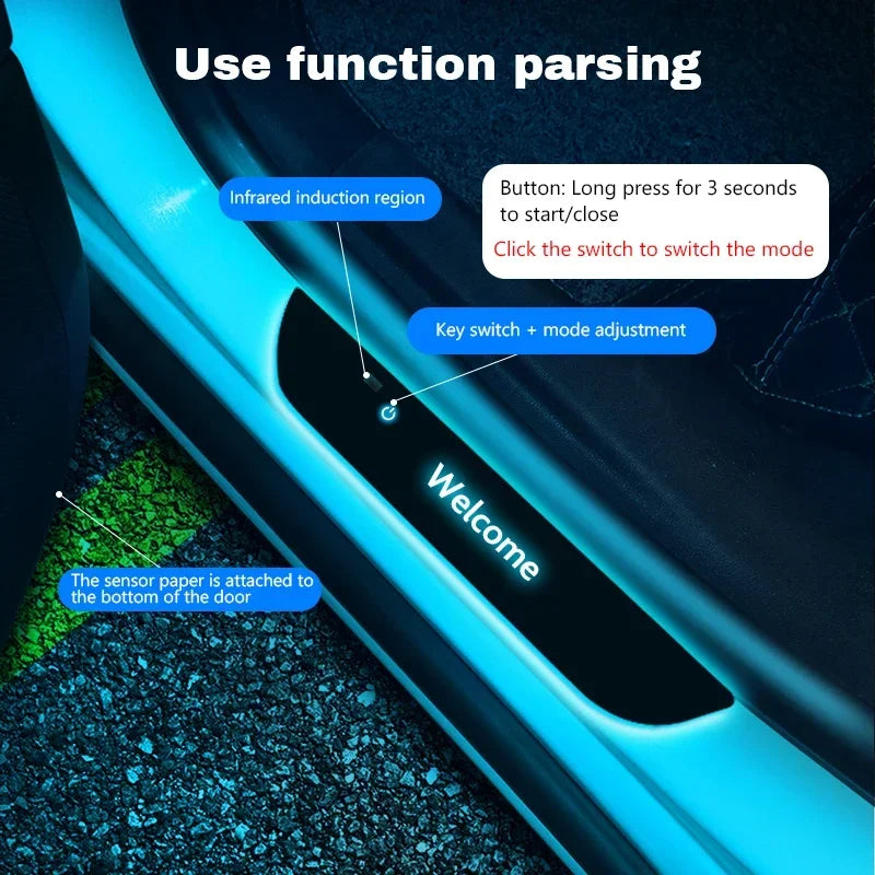 Custom USB Car Door Sill Light