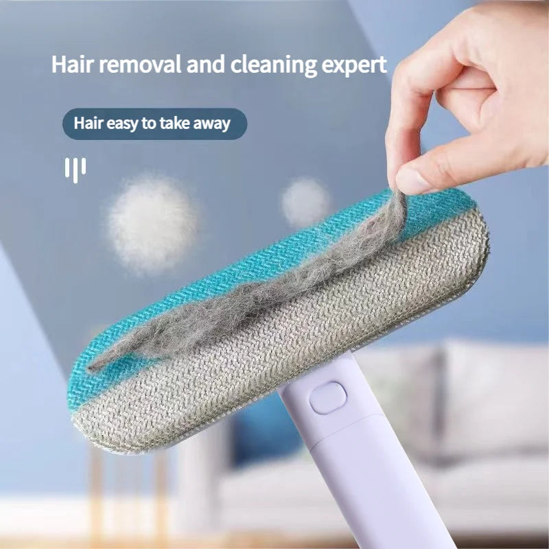 4-in-1 Pet Hair Remover Brush – Reusable Lint Roller for Sofa, Carpet, Clothes & Car