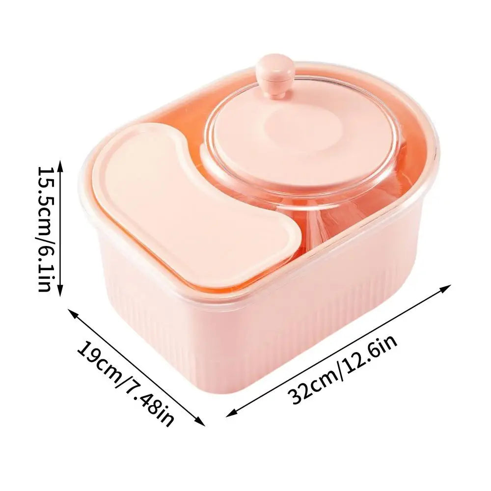 Manual Hand-Crank Fruit & Vegetable Cleaner | Efficient Spinner for Berries and Produce | Kitchen Washing Tool