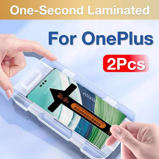 2PCS Tempered Glass Screen Protector for OnePlus 12 12R 11 11R 10 9 8 Ace 3 Ace 2 Pro – HD Clear Anti-Scratch Protective Film with Installation Kit