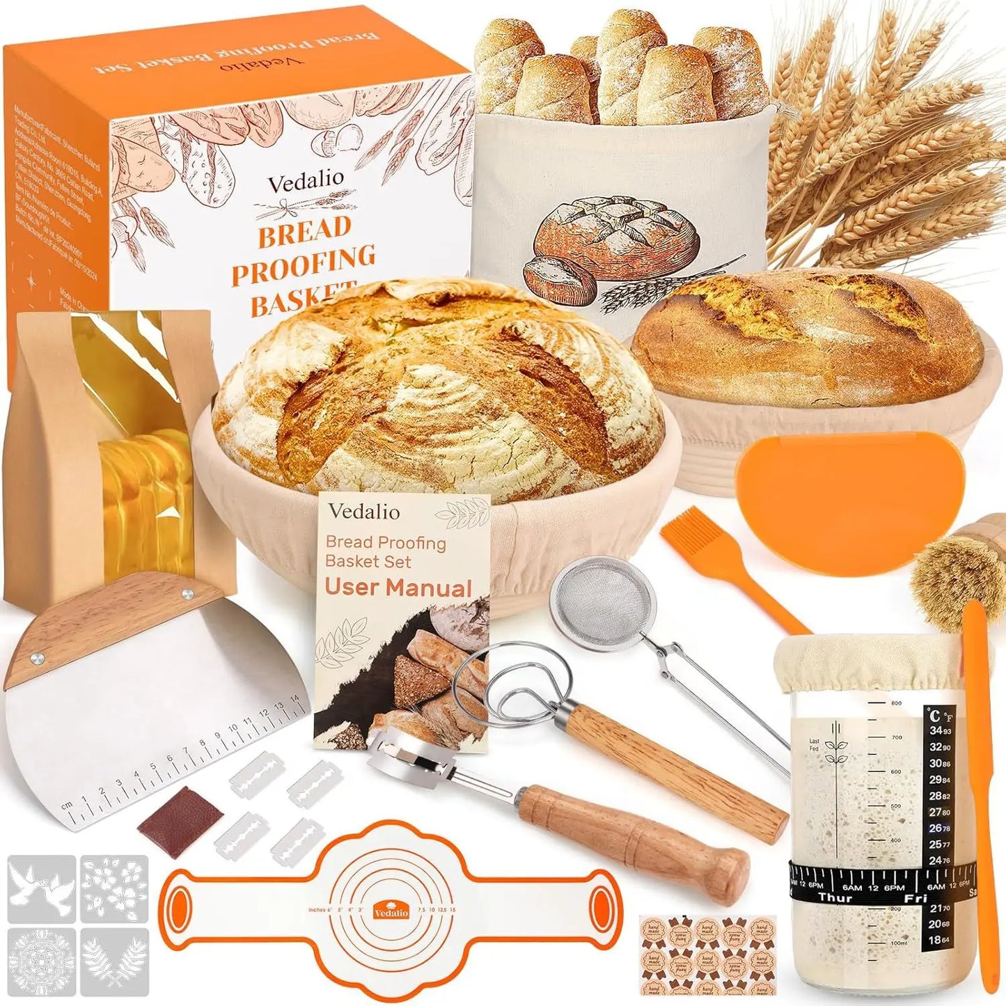 Professional Sourdough Bread Starter Kit 37 Pcs