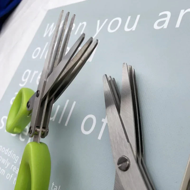 Premium Stainless Steel Kitchen Shears with Multi-Layer Blades for Fast Food Preparation