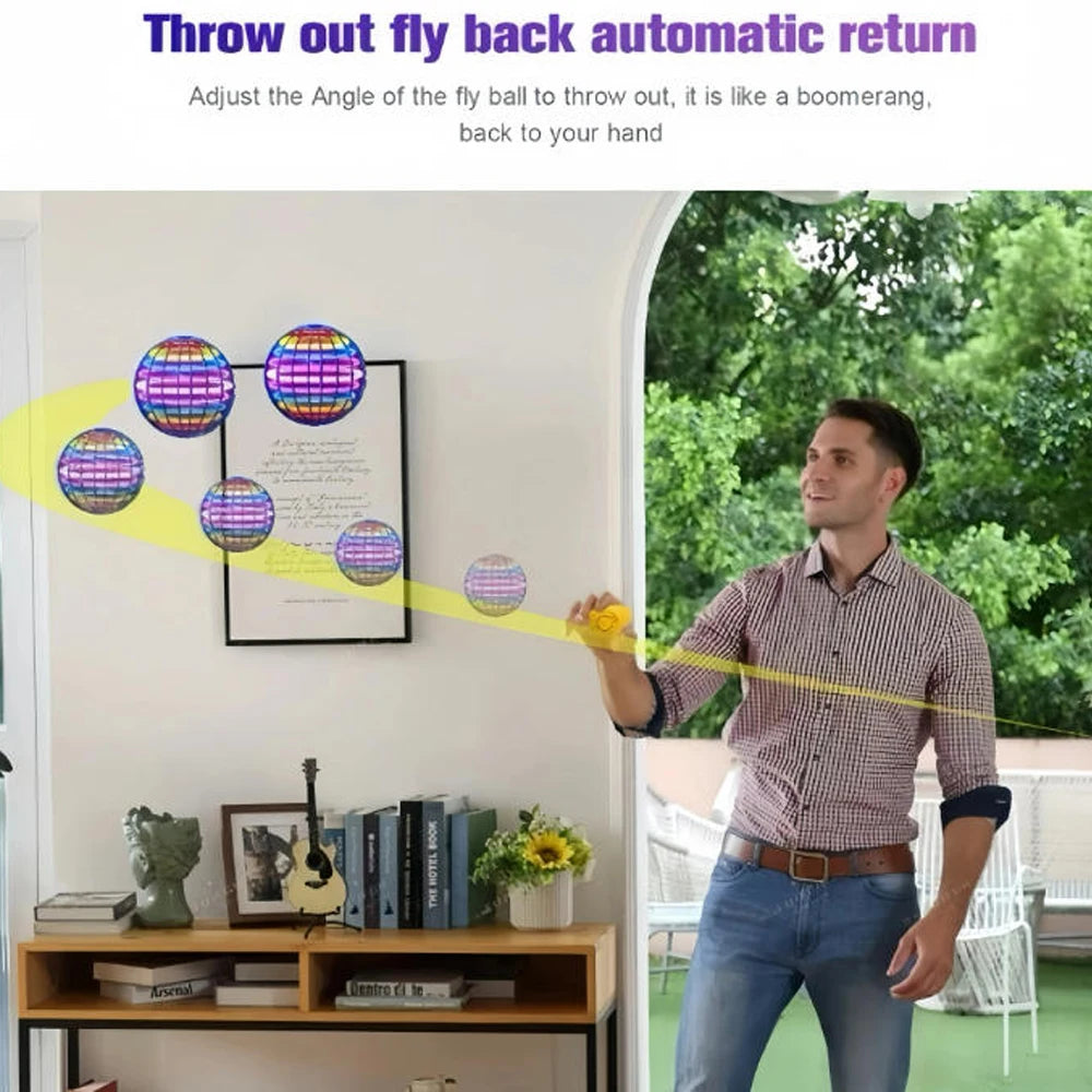 Flying LED Hover Ball – Hand-Controlled Spinning UFO Toy