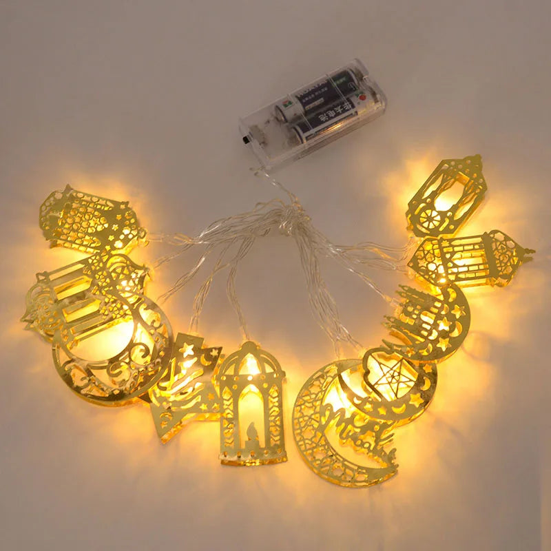 Ramadan & Eid LED Lantern String Lights – Decorative Hanging Lights for Home, Party & Festival Decor