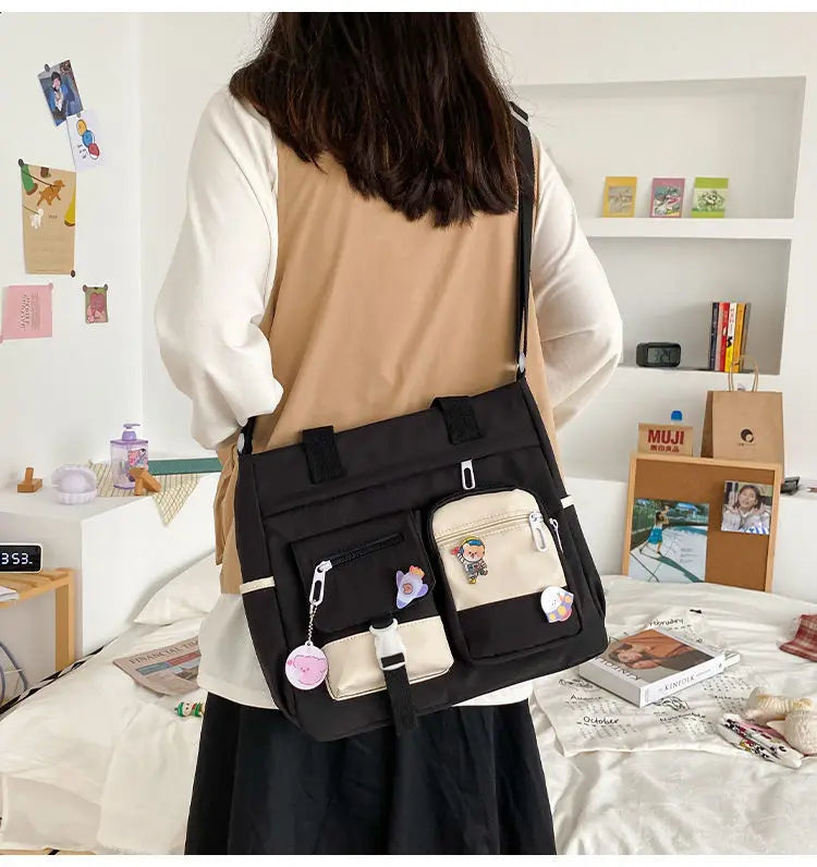 Waterproof Nylon Women's Shoulder Bag – Casual Crossbody Messenger Tote