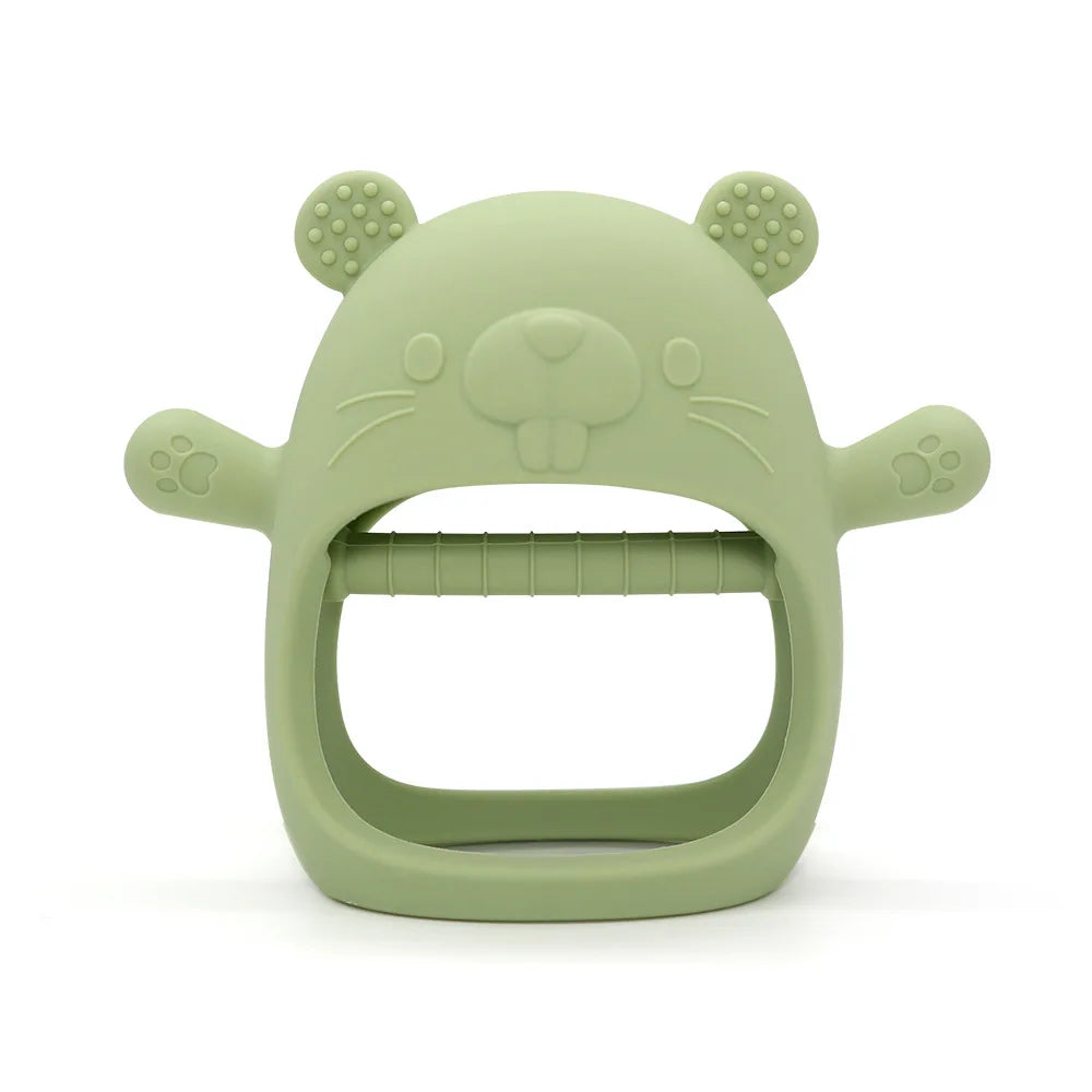 1pc Teether Toys For Baby Bracelet BPA Free Cute Cartoon Animal Silicone Ring Teething Glove For Baby Accessories Newborn Toys