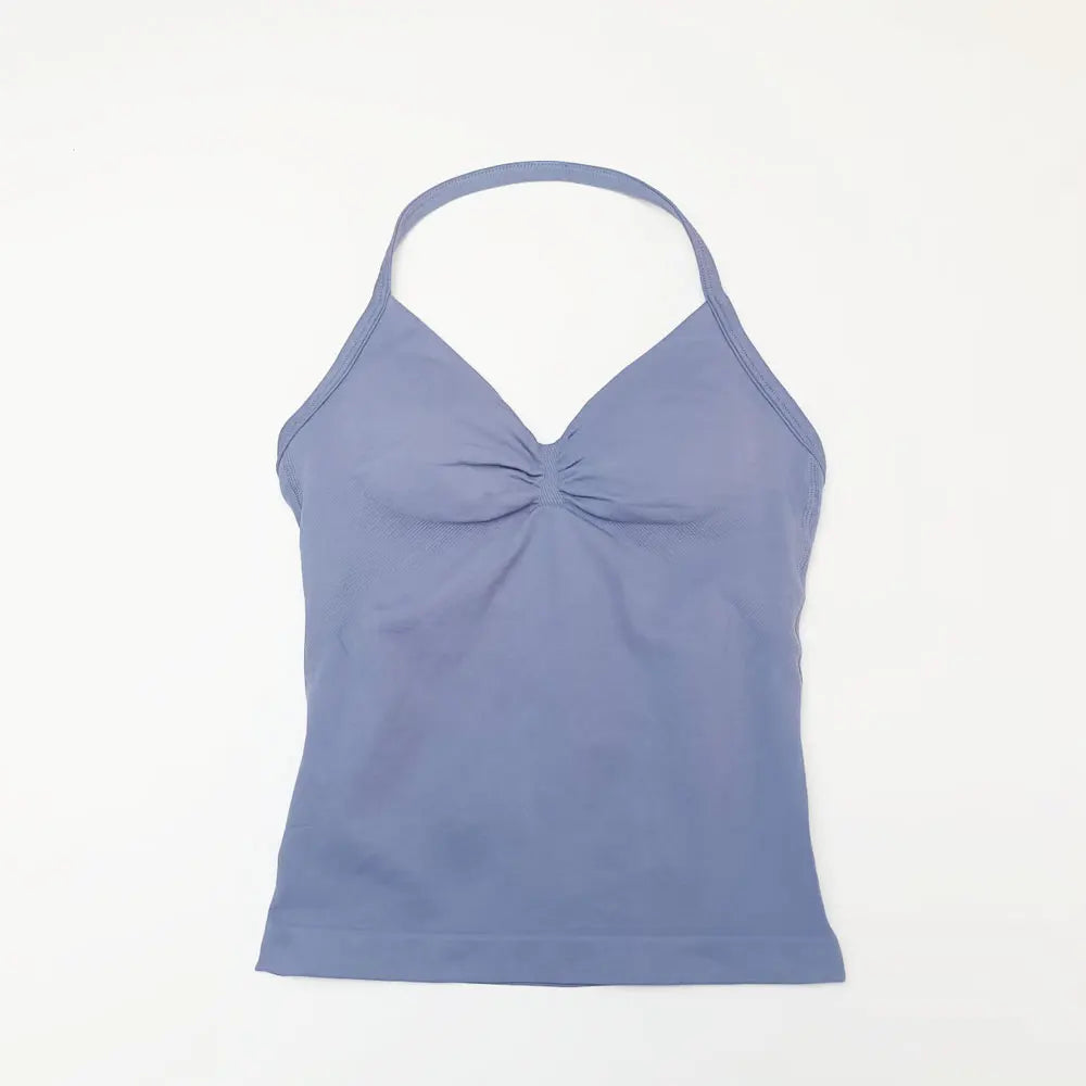 Women's Seamless Longline Yoga Tank Top with Removable Pads
