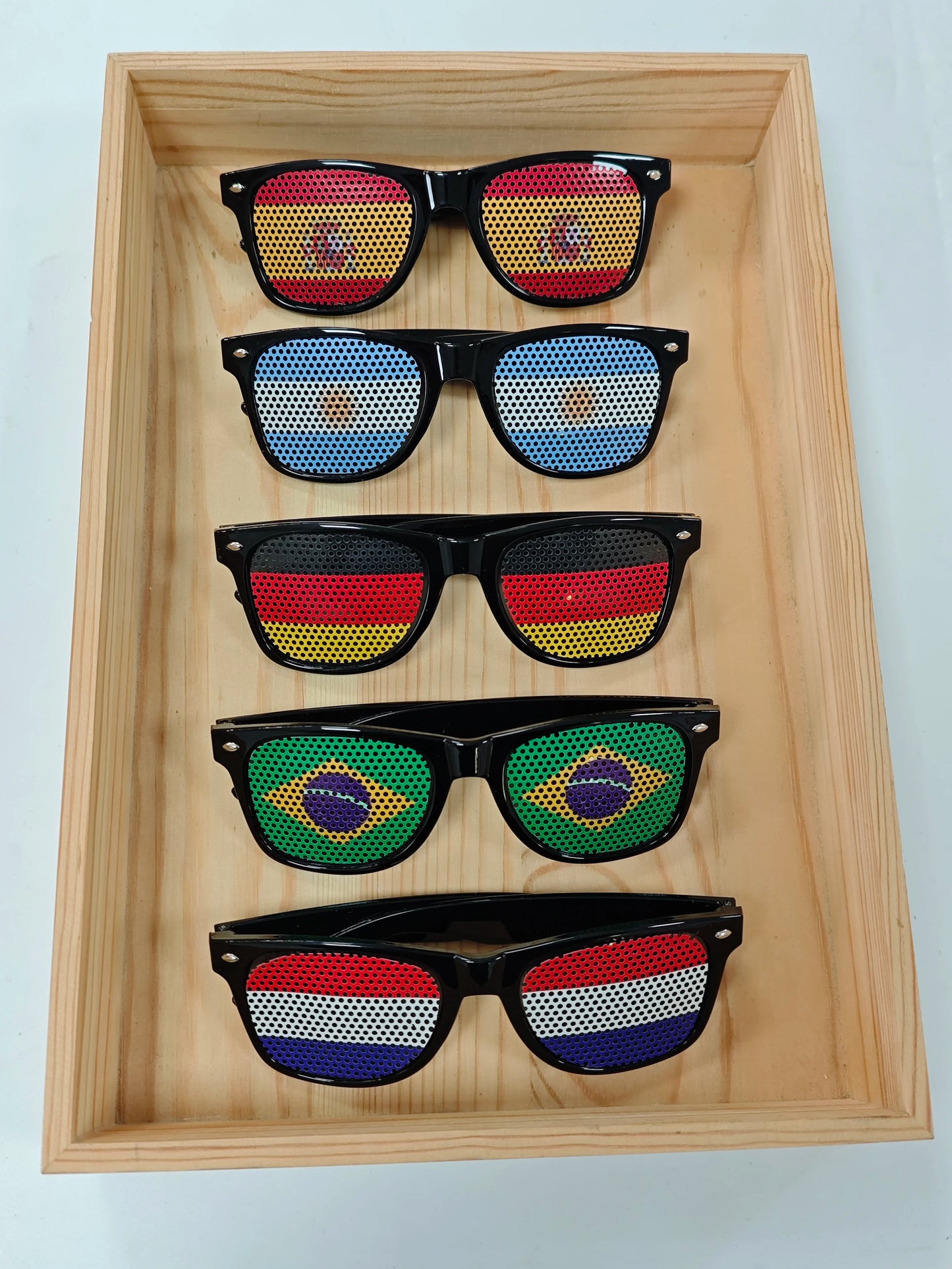 8PCS HD Vision Flag Sunglasses – Football Fan Sports Party Eyewear