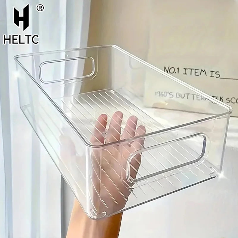 Acrylic Transparent Storage Box – Desktop Organizer for Cosmetics, Facial Masks, and Household or Refrigerator Use