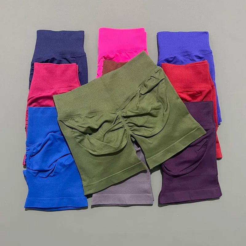Women’s Seamless Biker Shorts – 4.5″ Low-Waist Fitness & Workout Shorts