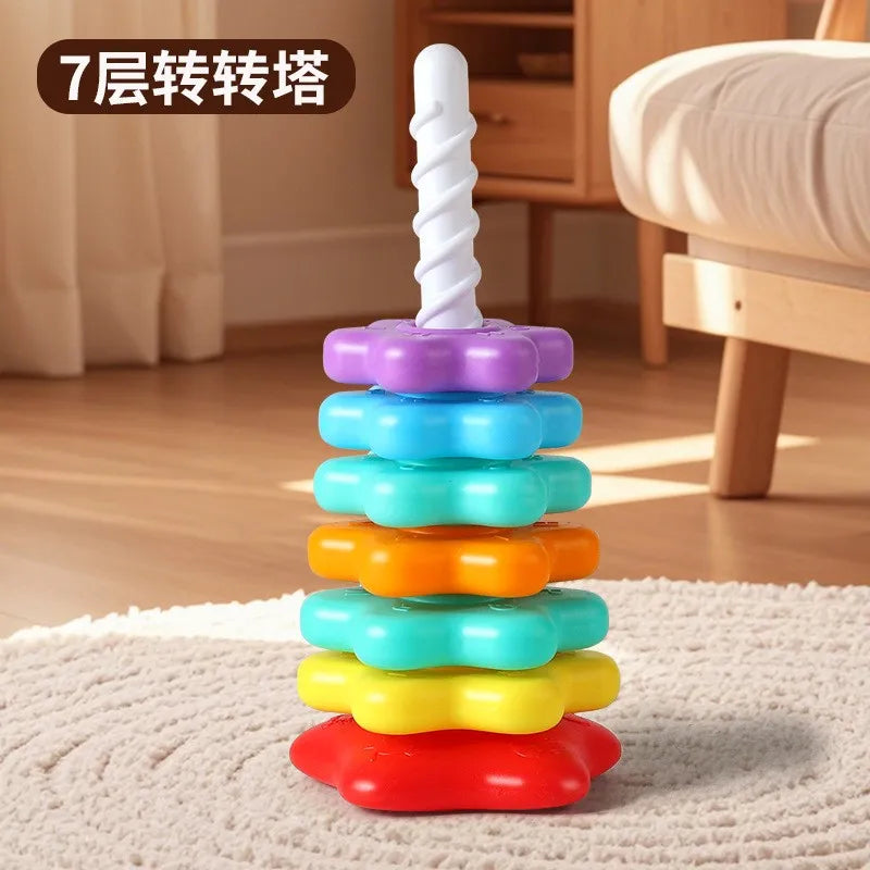 Rainbow Spinning Stacking Tower