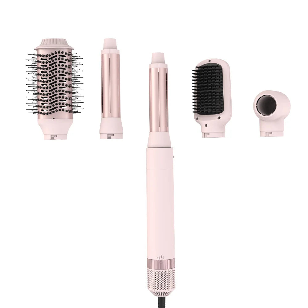 5-in-1 Detachable Hair Dryer Brush & Curling Iron Styling System