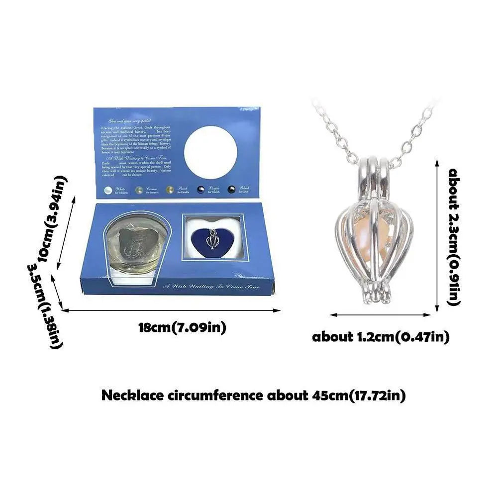 Wish Pearl Oyster DIY Necklace Kit with Cultured Pearl Jewelry Gift Set