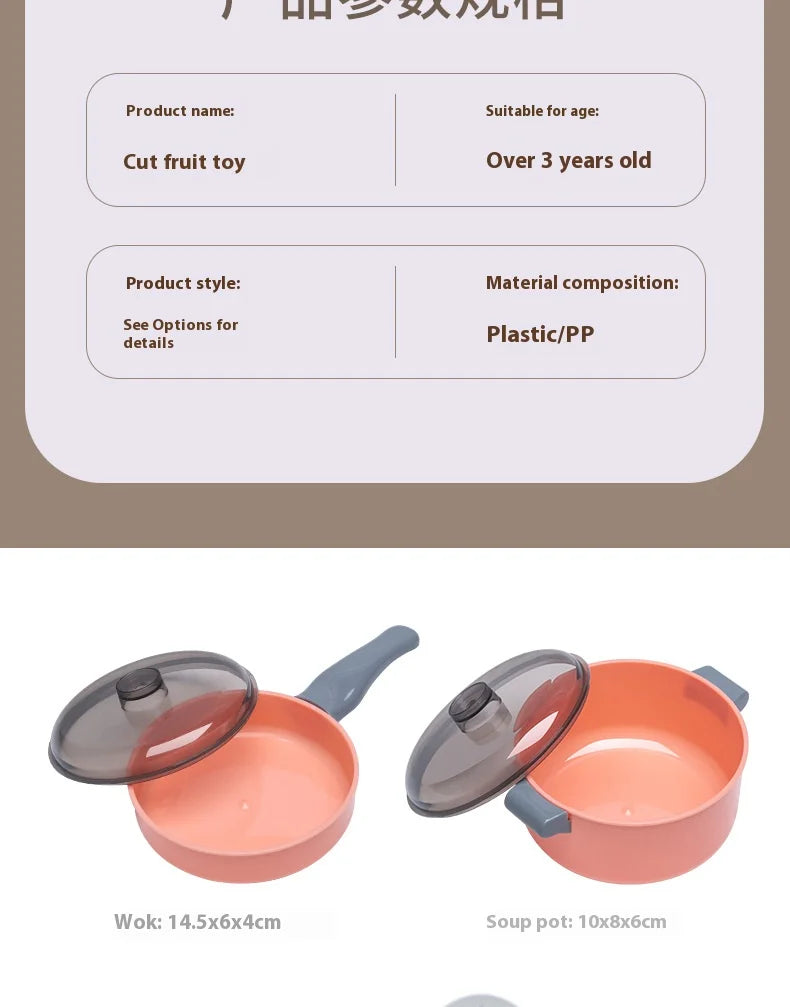 DIY Fruit & Vegetable Cutting Toy Set for Kids – Pretend Play Kitchen Food, Interactive Parent-Child Game, Birthday Gift
