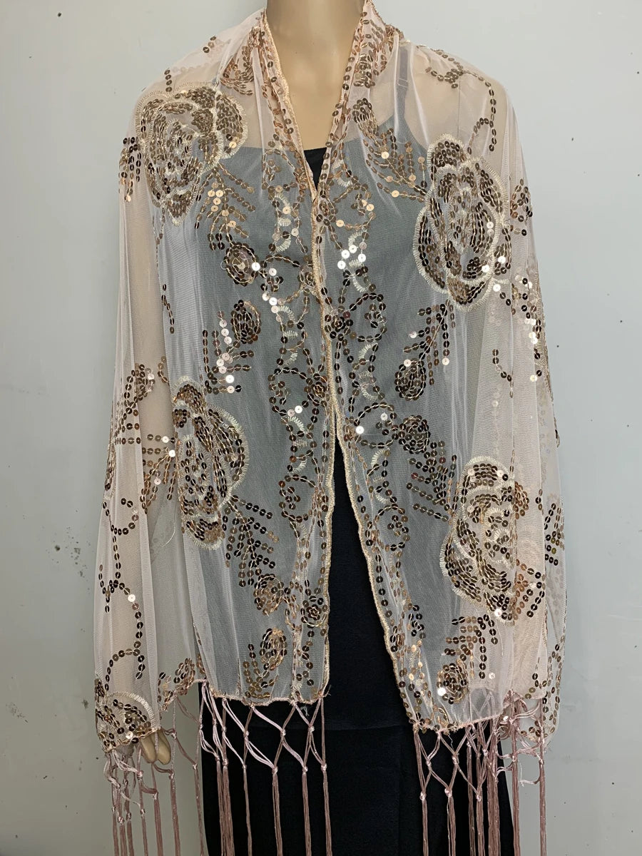 JJYANJIN Tassel Evening Shawl Wrap
