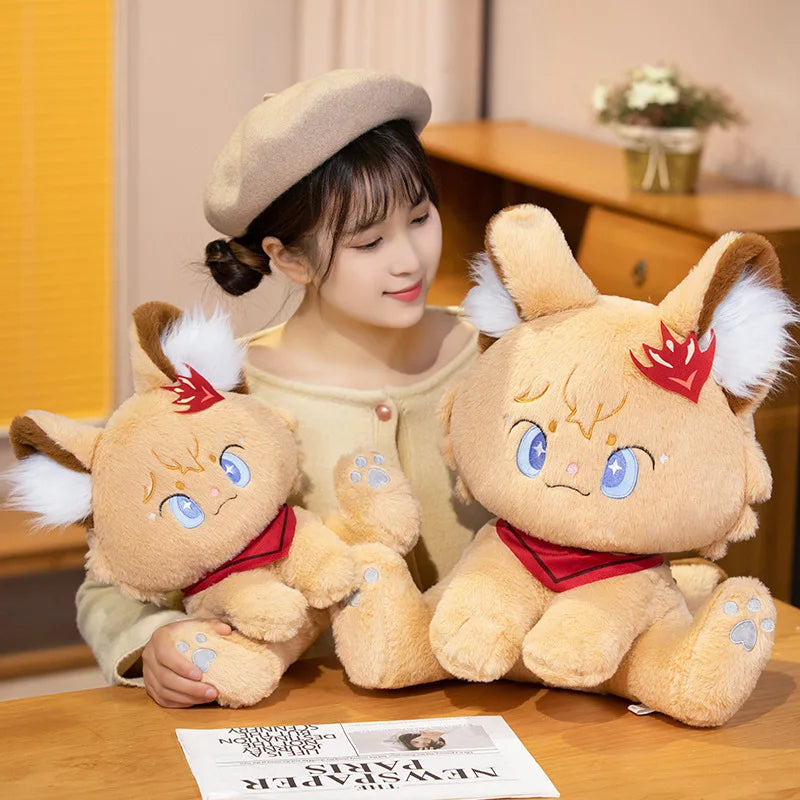 Adorable 42CM Genshin-Inspired Cat Plush – Kazuha, Scaramouche & Xiao | Soft Anime Pillow Toy for Fans & Gift Giving