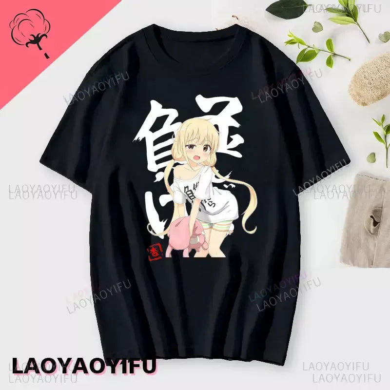 Anzu Futaba Version T-Shirt 2025 New Kawaii Anime Cotton T-shirt Tees for Men Funny cartoon Otaku T-shirt