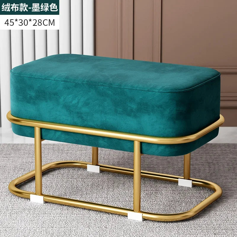 Seating Living Room Fabric Craft Shoe Changing Stool Home Doorway Sofa Stool Oval Rest Stool