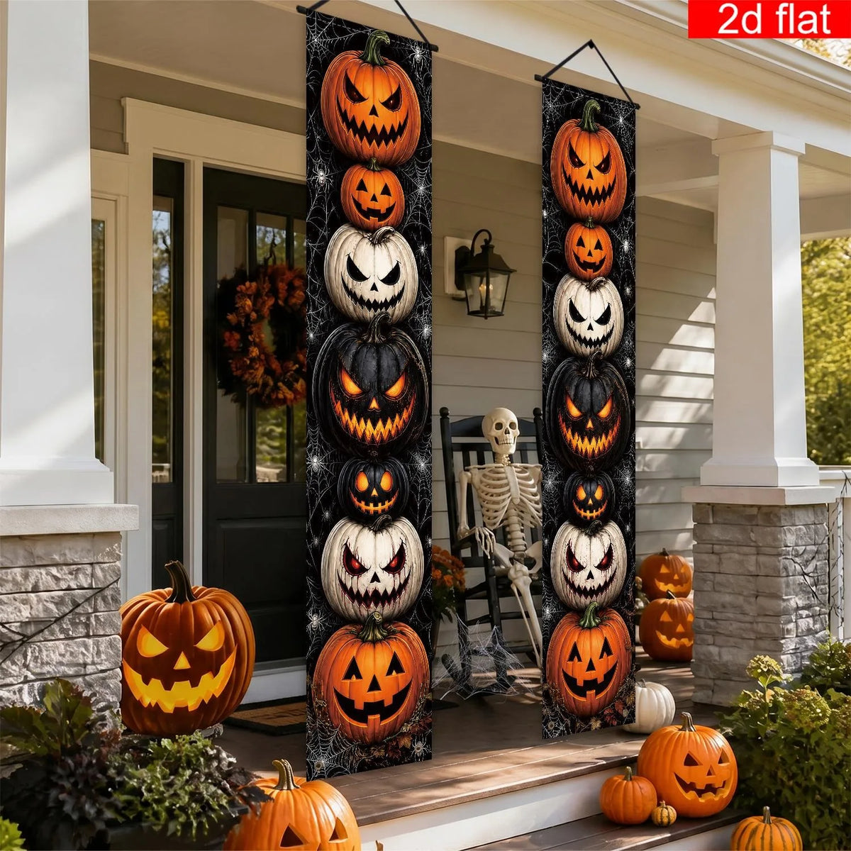 Halloween Pumpkin Porch Banner Set