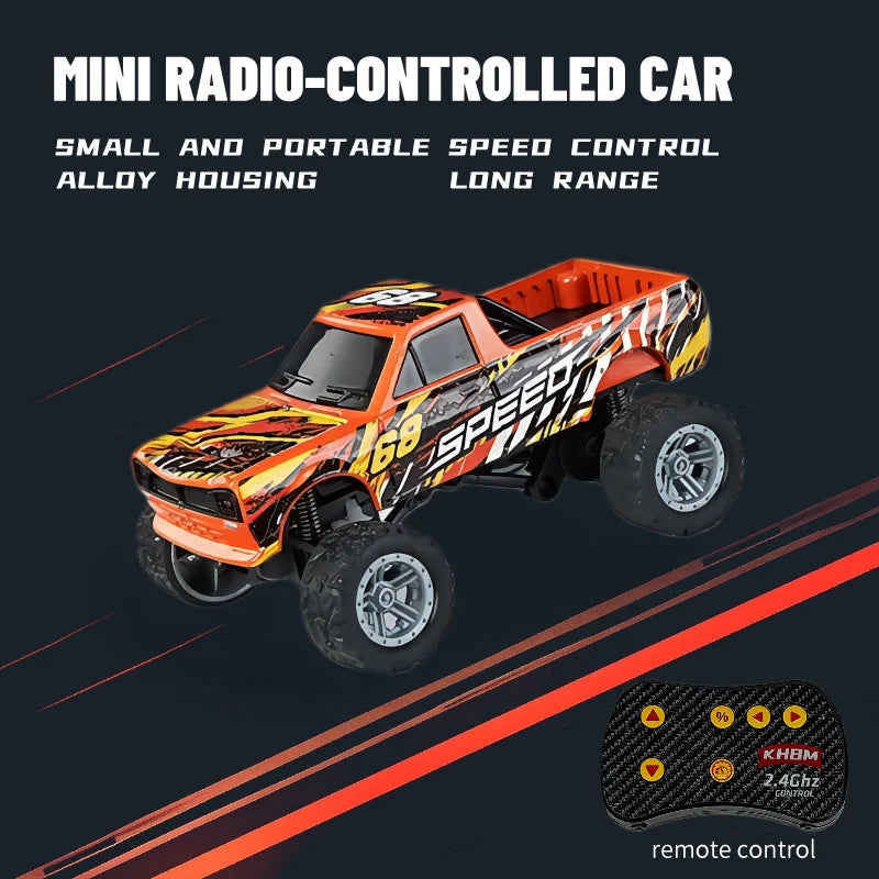 1/64 Scale Mini Alloy Remote Control Car – Portable RC Toy with Up to 60 Minutes Runtime – Fun Electronic Gift for Children