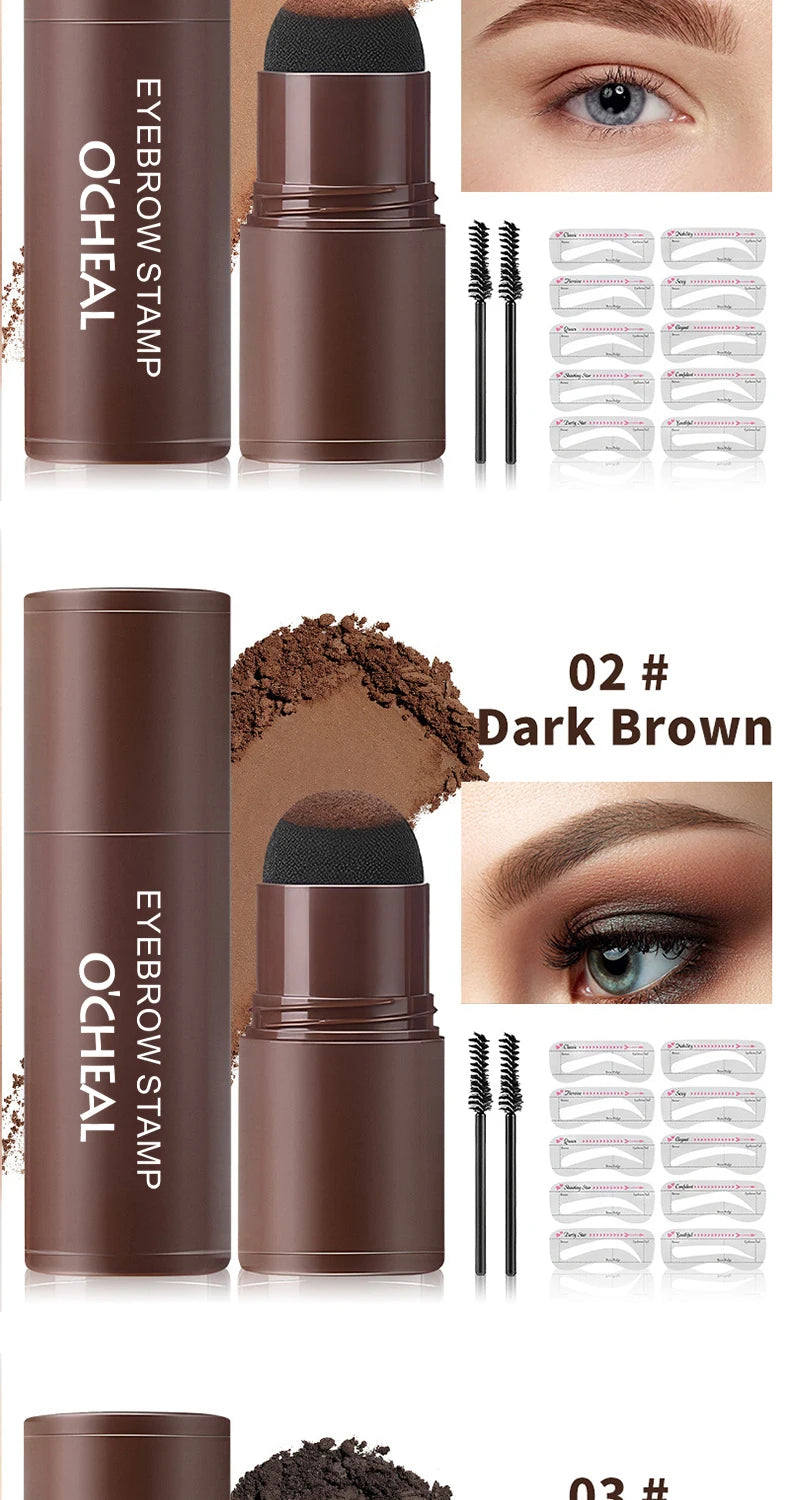 O'CHEAL Eyebrow Stamp Powder and Hairline Touch-Up Kit