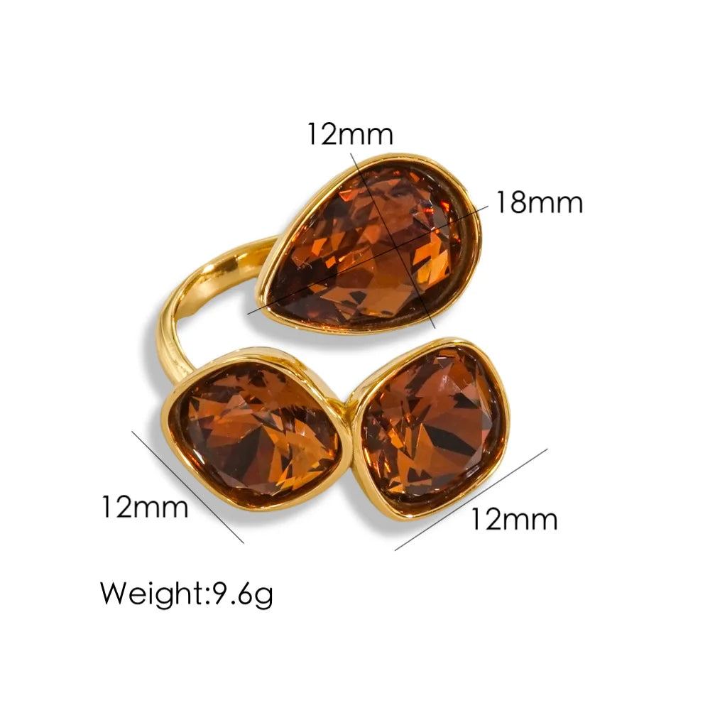 14K Gold-Plated Adjustable Ring