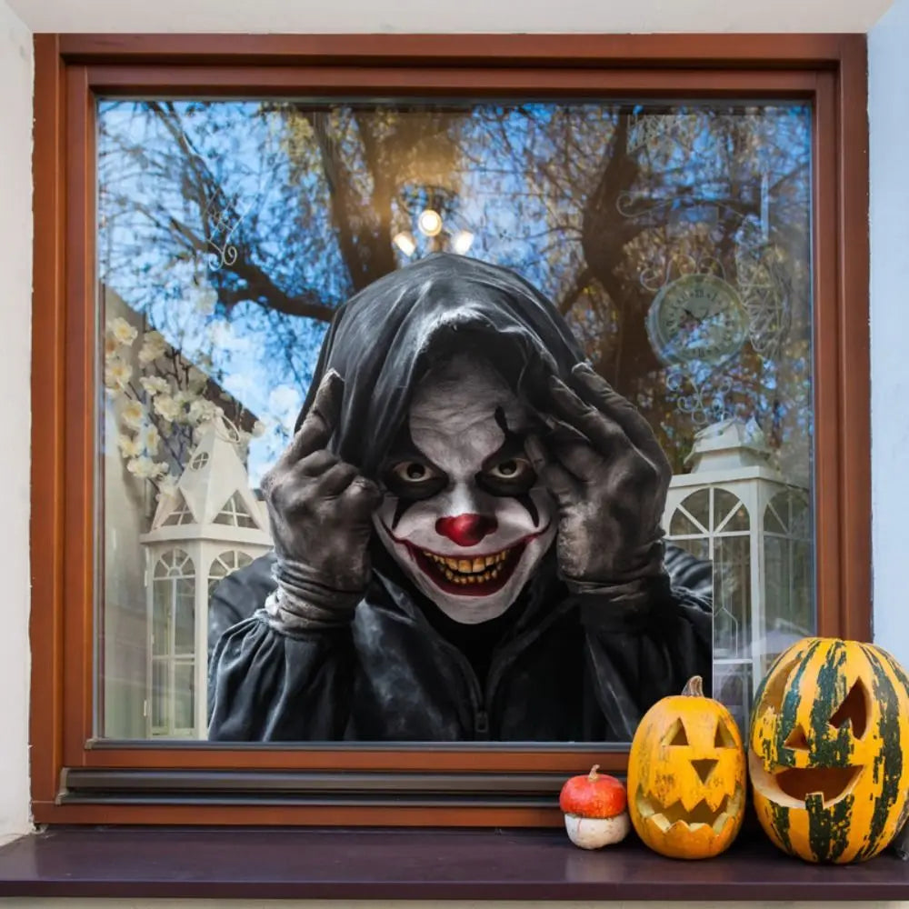 Halloween Spooky Face Static Window Cling