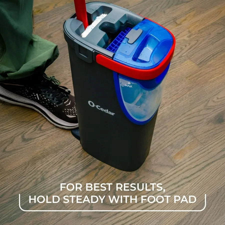 O-Cedar H2pro Flat Mop System – Dual-Tank Design Separates Clean & Dirty Water, Compact Cleaning Mop
