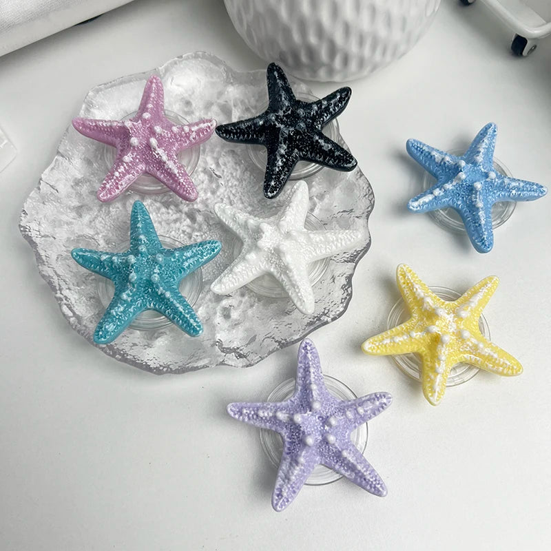Resin Starfish Phone Grip Stand with MagSafe Magnetic or Adhesive Base