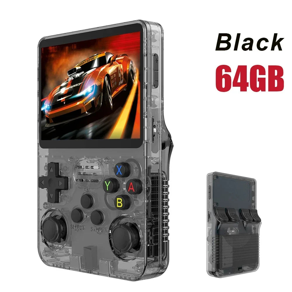 128GB R36S Handheld Retro Game Console – Open Source Linux System, 3.5" IPS Screen, Portable Pocket Gaming Player, Orange