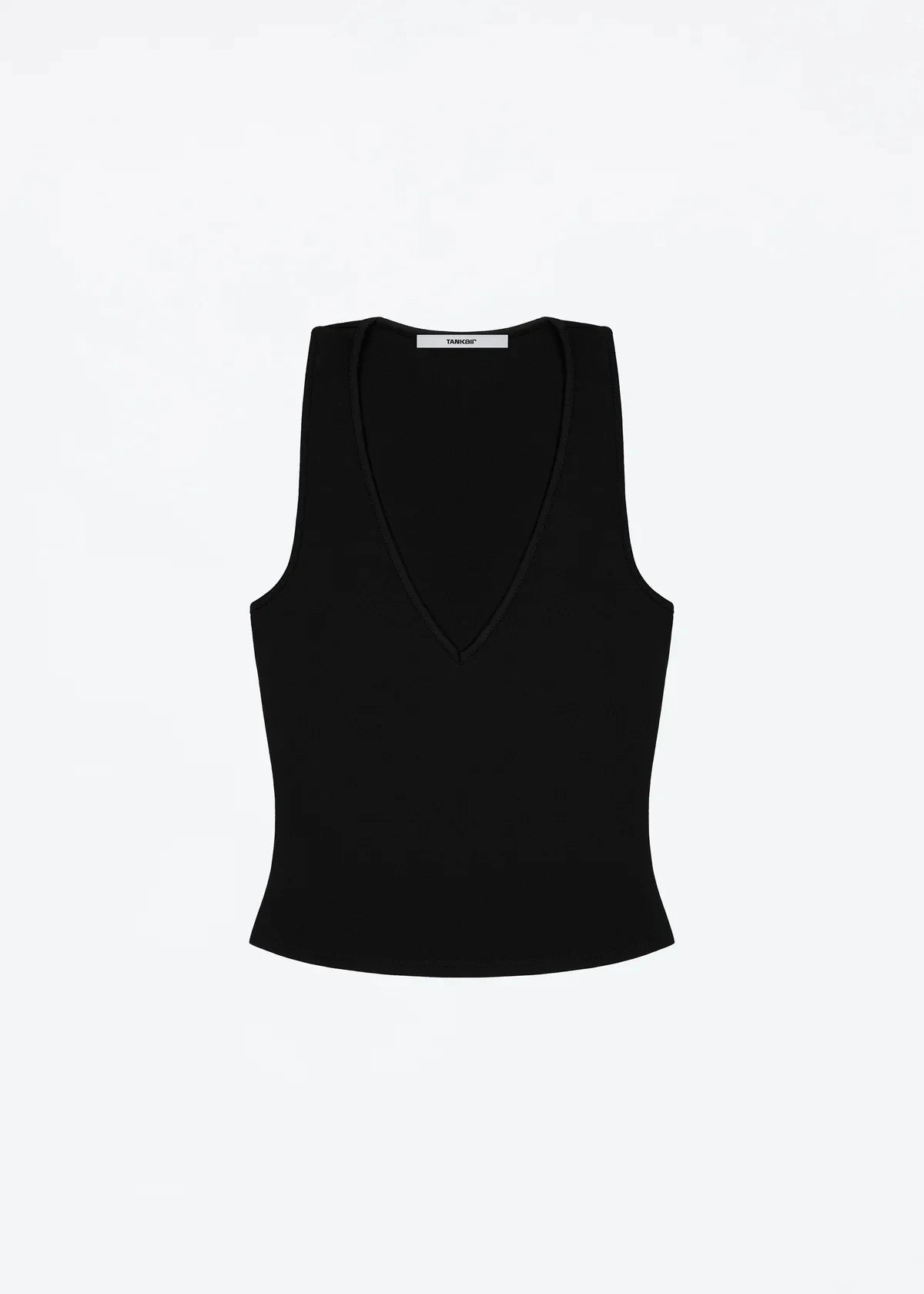 Women’s Solid Color Deep V-Neck Tank Top – Slim Fit, Sleeveless Summer Vest