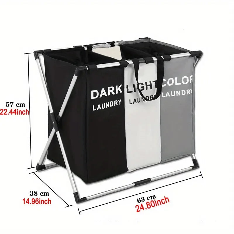 Foldable Laundry Basket, Waterproof Oxford Storage Bag, Portable Clothes Organizer